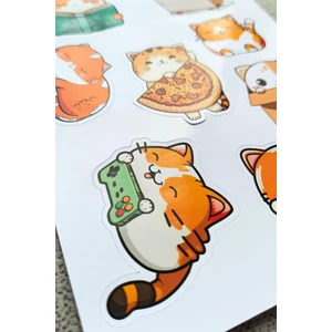 Mona Craftist 8 Adet Kedi Sticker Seti Kedicik Sticker Sevimli Sticker
