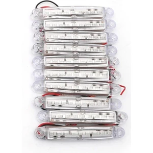 Ahmet Otomotiv 10 Adet Beyaz 9 Ledli Parmak LED Lamba 12V-24V