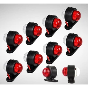 Ahmet Otomotiv (10 Adet) Tek Ledli Mini Takoz Kırmızı-Beyaz 12V-24V