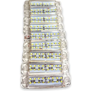 Ahmet Otomotiv (10 Adet) Çift Sıra Parmak LED Beyaz Renk 10CM 16 LED