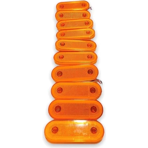 Ahmet Otomotiv 10 Adet Neon Sarı Renk 20 Ledli Parmak Lamba 12V-24V