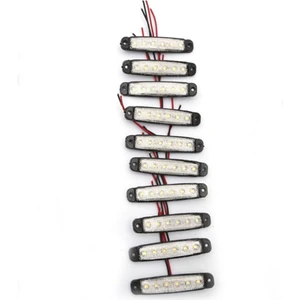 Ahmet Otomotiv 10 Adet Beyaz 6 Ledli Parmak Lamba 12V