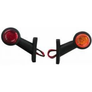 Ahmet Otomotiv 2 Adet Ultra Mini Düztakoz 12 Ledli Boynuz Takım(Sağ-Sol) 12V-24V Sarı-Kırmızı