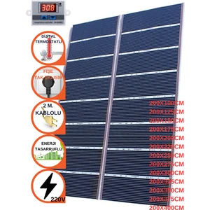 Dijital Termostatlı Halı Altı Karbon Isıtıcı Film 200X100CM