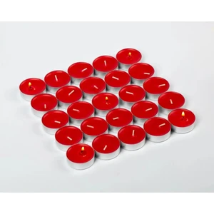 Tinky Winky Tealight Mum - Kırmızı Küçük Yuvarlak Yılbaşı Yer Ve Masa Mumu 20 Adet