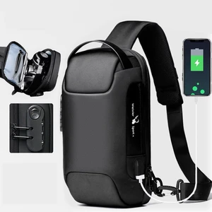 Büyük Kapasiteli Spor Motosiklet Göğüs Çantası Erkek Anti-Hırsızlık Crossbody Çanta Su Geçirmez Omuz Çantası (Yurt Dışından)