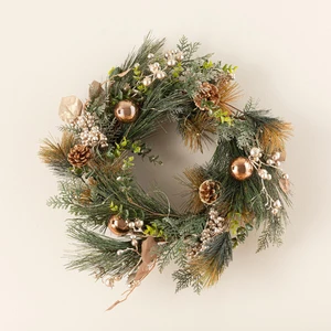 Egoro Işıklı Yılbaşı Çelengi Natural