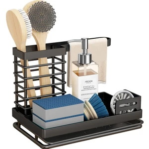 Mutfak Bezi Rafı Sünger Fırça Havlu Drenaj Depolama Rafı (Yurt Dışından)