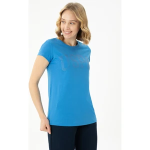 U.S. Polo Assn. Kadın Saks Tişört Basic 50262670-VR045