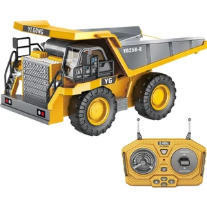 1:24 9 Kanal Rc Alaşım Damperli Kamyon Araba Mühendislik Aracı Çocuklar Için (Yurt Dışından)