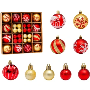 44PCS Noel Topu Süsleri Kırılmaz Noel Süsleri, B (Yurt Dışından)