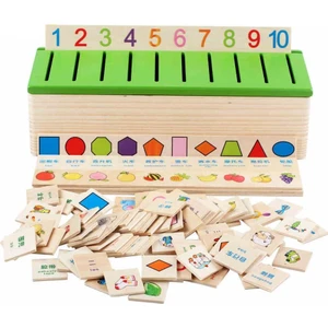 Hamaha Wooden Toys Ahşap Eğitici Geliştirici Bilgi Sınıflandırma Kutusu Mazgal Oyuncak