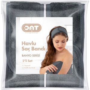 2li Havlu Saç Bandı Cırt Bantlı Pamuklu Süper Soft Kadife Sporcu Spa Spor Yoga Makyaj Saç Kafa Bandı