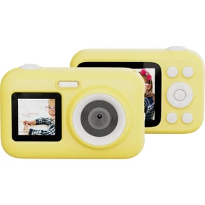 SJCAM FunCam+ Dual Screen H.264 Çocuklar için Fotoğraf Makinesi FullHD 1080p 44MP 2.4” + 1.3" Çift Ekran 650mAh Sarı