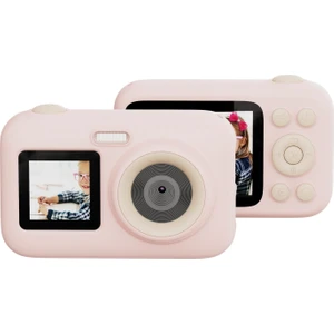 SJCAM FunCam+ Dual Screen H.264 Çocuklar için Fotoğraf Makinesi FullHD 1080p 44MP 2.4” + 1.3" Çift Ekran 650mAh Pembe