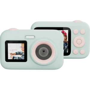 SJCAM FunCam+ Dual Screen H.264 Çocuklar için Fotoğraf Makinesi FullHD 1080p 44MP 2.4” + 1.3" Çift Ekran 650mAh Yeşil