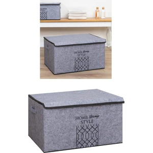 Keçe Kapaklı Maxi Hurç Kutu, Çok Amaçlı Düzenleyici Organizer Sandık 47X37X24 cm - 105840