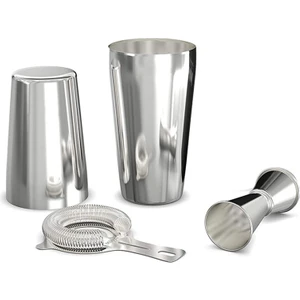 Kokteyl Shaker Seti: Profesyonel Boston Shaker, Kokteyl Süzgeci ve Jigger Seti. Harika Kokteyl Karıştırma Deneyimi Için 4 Parça Premium Paslanmaz Çelik Bar Malzemeleri (Yurt Dışından)