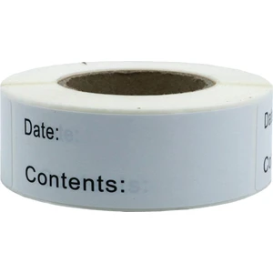 Rulo 125 Adet Kendinden Yapışkanlı Çıkarılabilir Dondurucu Buzdolabı Gıda Depolama Kağıt Etiket Etiketleri Beyaz 25X75MM (Yurt Dışından)