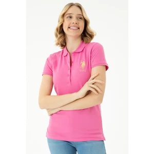 U.S. Polo Assn. Kadın Pembe Basic T-Shirt 50262700-VR041