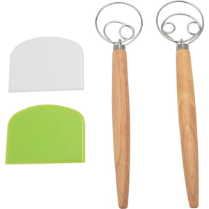 Danimarka Hamur Çırpma El Mikseri, 2 Adet Paslanmaz Çelik Hamur Karıştırıcı, Pizza Hamuru, Ekşi Mayalı Ekmek, Vb Için 2 Hamur Kazıyıcı ile (Yurt Dışından)