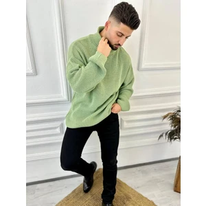 Elku Moda Boğazlı Erkek Kazak Oversize Balıkçı Yaka Geniş Salaş Triko Kazak