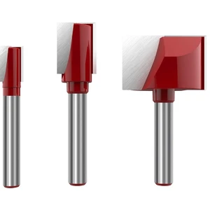 Adet Temizleme Alt Yönlendirici Bit Seti 6mm Shank Çift Flüt Karbür Kesici Düz Spoilboard Yüzey Planya Aracı (Yurt Dışından)