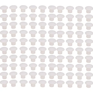100 Adet Ev Mobilya Dekoru 5 mm Beyaz Plastik Delik Delme Kapağı (Yurt Dışından)