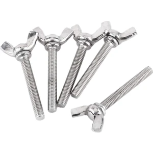 5 Adet M5 Kelebek Kanat El Vidaları Cıvata 304 Paslanmaz Çelik Bağlantı Elemanı Çeşitleri Seti, Tam Dişli (M5X40MM) (Yurt Dışından)