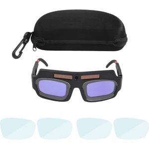 Güneş Enerjili Otomatik Kararan Kaynak Maskesi Kask Gözlük Kaynakçı Gözlükleri Ark Anti-Şok Lens Saklama Kutusu ile (Yurt Dışından)