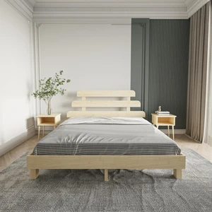 Renazzo Mobilya Lotus x New Firuze Model Doğal Çam Ahşap Karyola