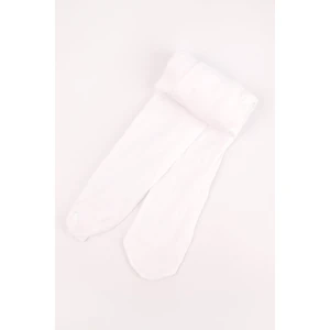 Le Mabelle Beyaz  Kız Çocuk Muz Külotlu Çorap