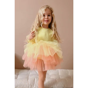 Le Mabelle Sarı  Tütü Etekli Kız Çocuk Balerin Elbise - Miranda