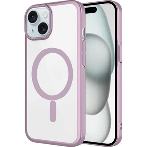 Case 4u Apple iPhone 15 Wireless Şarj Özellikli Sert Pc Mat Magsafe Kılıf Pembe
