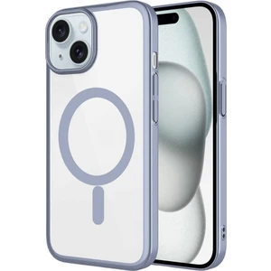 Case 4u Apple iPhone 15 Plus Wireless Şarj Özellikli Sert Pc Mat Riksos Magsafe Kılıf Gri