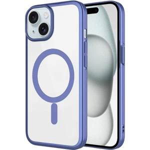 Case 4u Apple iPhone 15 Wireless Şarj Özellikli Sert Pc Mat Magsafe Kılıf Mavi