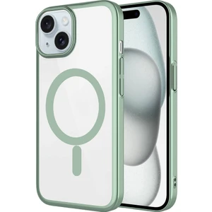 Case 4u Apple iPhone 15 Wireless Şarj Özellikli Sert Pc Mat Magsafe Kılıf Yeşil