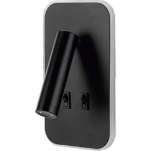 3W Tuvalu Yatak Başı Çift Kademeli LED Aplik Sarı Işık - Siyah CT-5243S