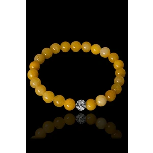 Tesbih Atölyesi Sertifikalı Tamburlanmış Sitrin Taşı Bileklik (Gümüş Aparatlı)