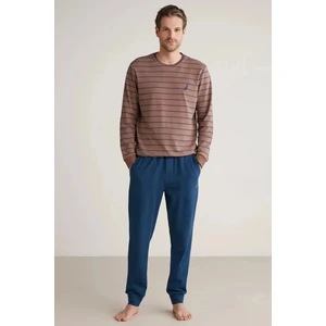 Uzun Kol Çizgili Erkek Pijama Takım M623