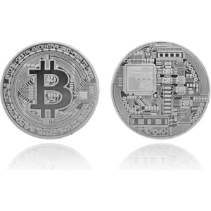 Emir Collection Bitcoin Hatıra Gümüş Kaplama Madeni Para Çil