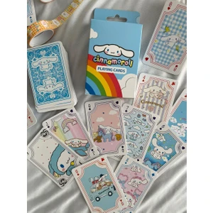 Planet Butik Cinnamoroll Temalı Koleksiyonluk Poker Kartı Takımı 54 Kart ve 2 Joker ile