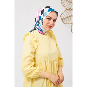 Relax Geometrik Ala Soft Eşarp Siyah 1139-17