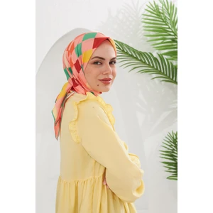Relax Geometrik Ala Soft Eşarp Yosun Yeşili 1139-10