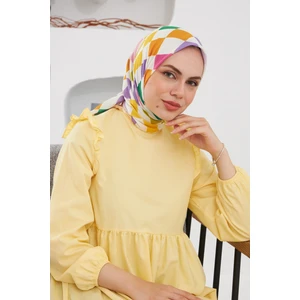 Relax Geometrik Ala Soft Eşarp Saman Sarısı 1139-05