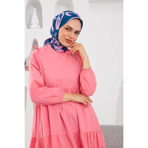 Relax Geometrik Line Soft Eşarp Gece Mavi 1145-07