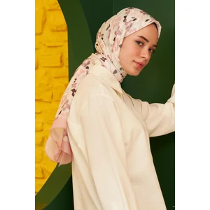 Amelia Desenli Pamuk Şal Pudra 3025-03