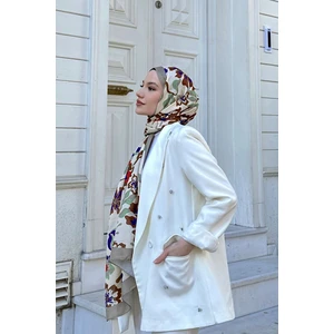 Nature Frezya Soft Şal Gri Ekru 3038-02