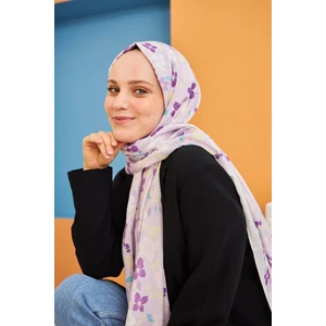 Amelia Desenli Pamuk Şal Leylak 3025-13