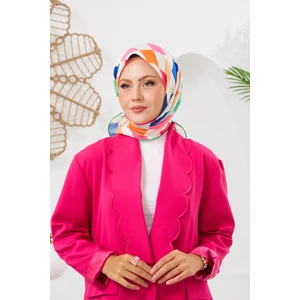 Relax Geometrik Ala Soft Eşarp Açık Yeşil 1139-12